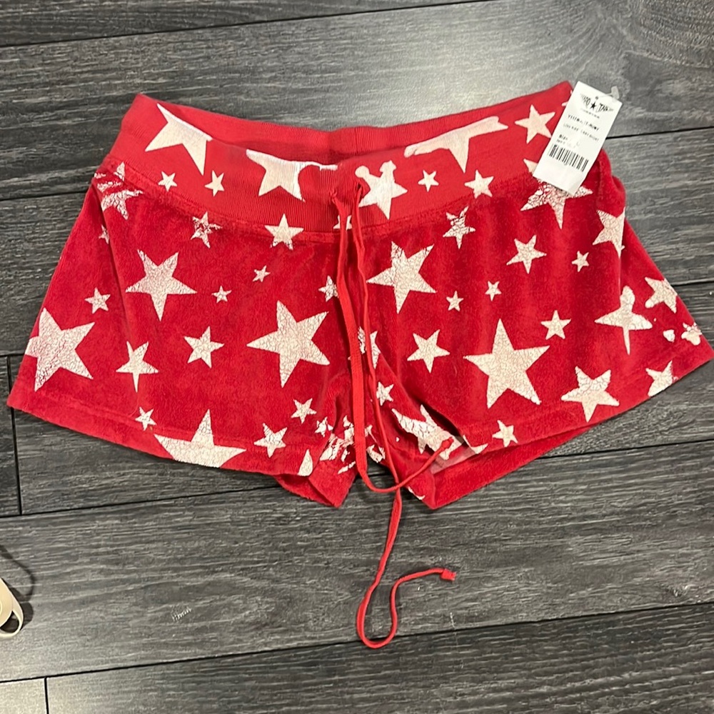 NWT- Hard tail red terry cloth shorts XL